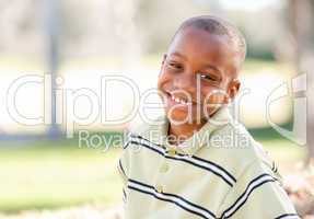 Happy Young African American Boy