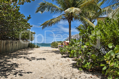 Coast in Saint Maarten Island, Dutch Antilles