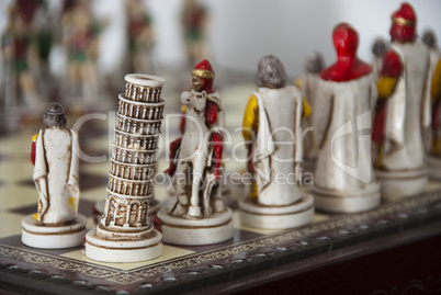 Chess Christmas Decorations, Tuscany, Italy