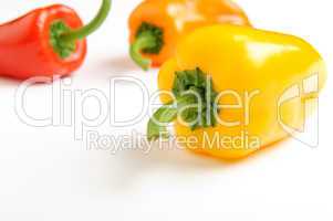 Assorted Bell Peppers on white