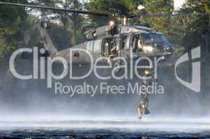 MH-60 Blackhawk over Gator Lake, Fla