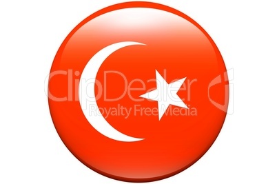 Gelbutton Flagge Türkei - Banner
