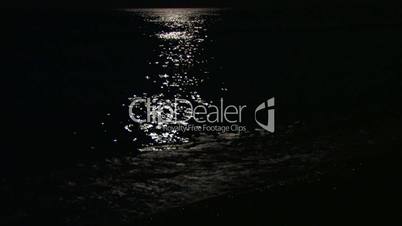 HD sea surface in the moonlight