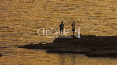 HD Fishing at  sunset