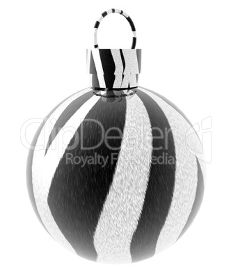 xmas ball with animal fur texture