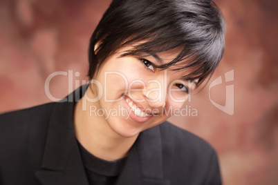 Attractive Ethic Girl Poses for Portrait