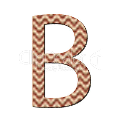 letter B isolated on white
