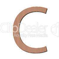 letter C from cake