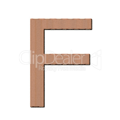 letter F from cake