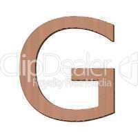 letter G from cake