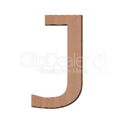 letter J from cake
