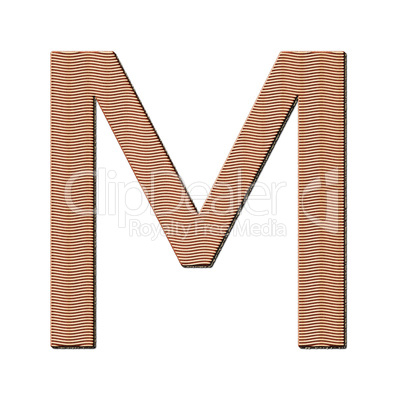 letter M from cake