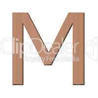 letter M from cake
