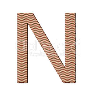 letter N from cake