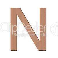 letter N from cake