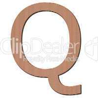 letter Q from cake