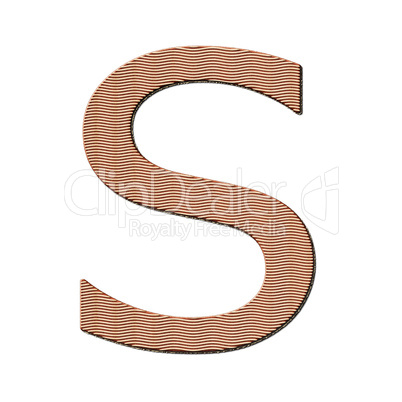 letter S from cake