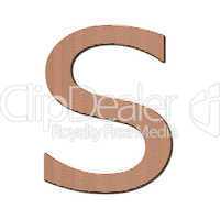 letter S from cake