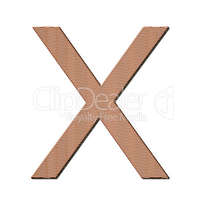 letter X from cake