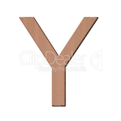 letter Y from cake