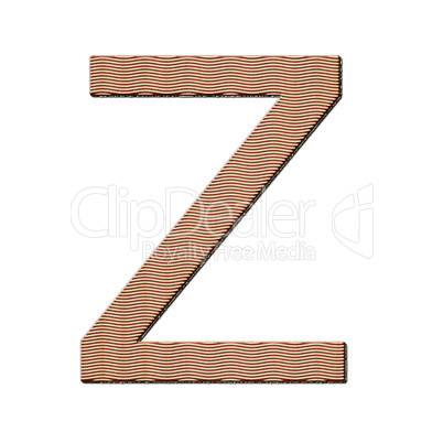 letter Z from cake