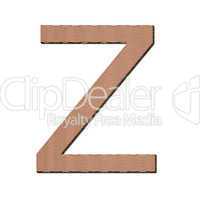 letter Z from cake