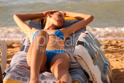 Woman relaxing on the chair