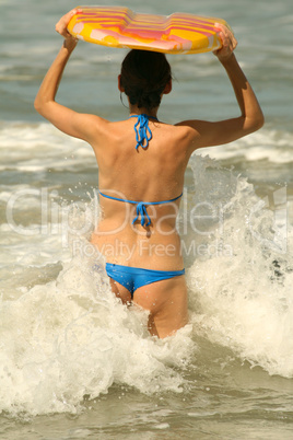 Woman with Surfboard