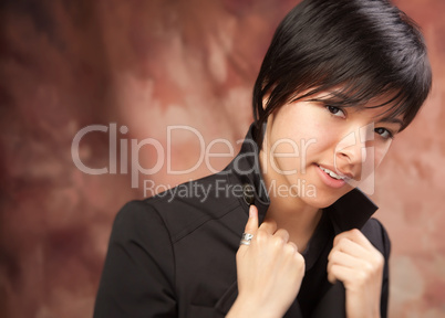 Multiethnic Girl Poses for Portrait