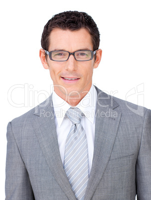 businessman wearing glasses