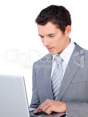 businessman using a laptop