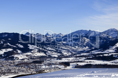 bavarian alps in winter