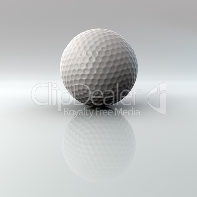 Golf ball with reflection and alpha