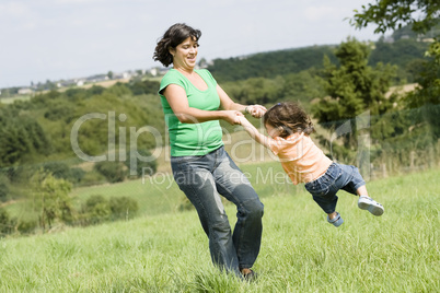 Mother with daughter