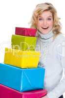 Woman with presents