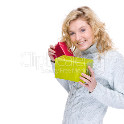 Woman with presents