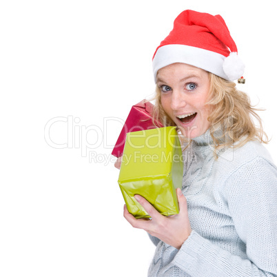 Woman with presents