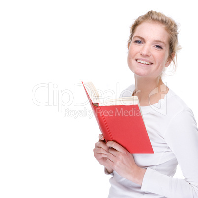 Woman with book