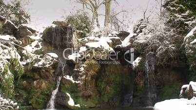 Waterfall in the winter snow 11