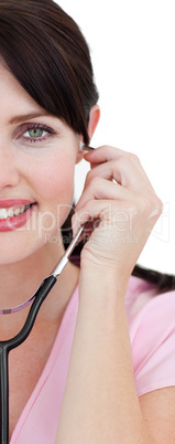 doctor using a stethoscope