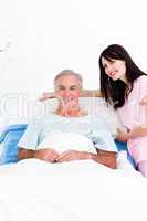 nurse with senior patient