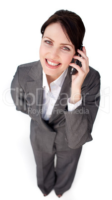 Radiant businesswoman on phone Radiant businesswoman on phone