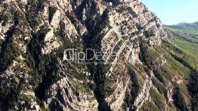 Aerial Provo Canyon Cliffs
