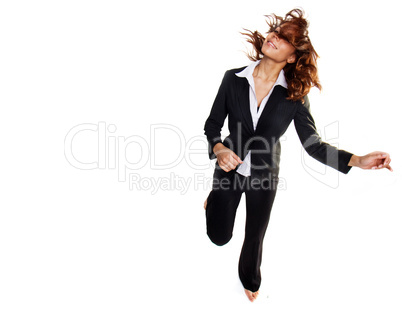 bussiness woman jumping