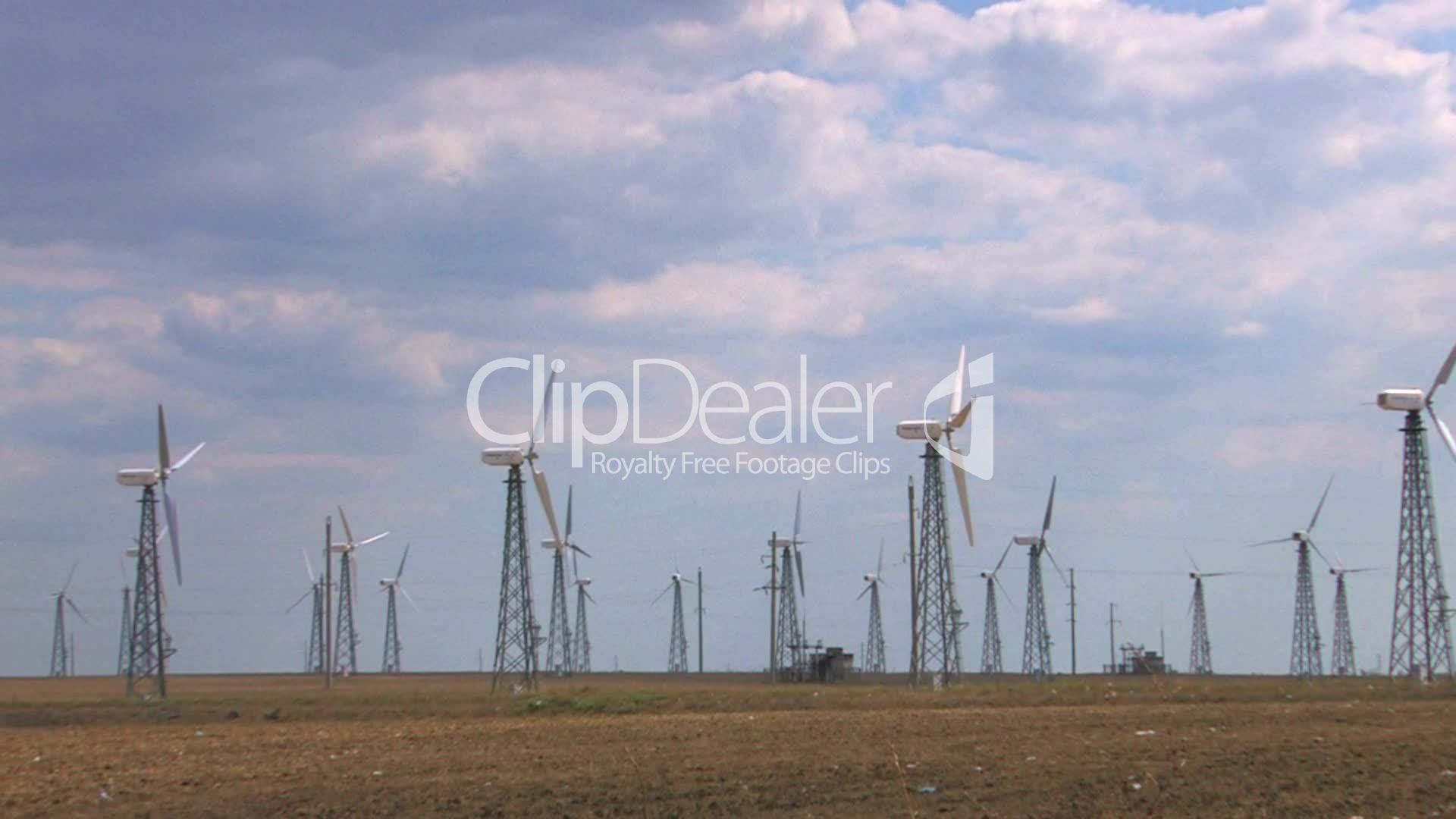 HD abandoned Wind turbines farm: Lizenzfreie Stock Videos und Clips