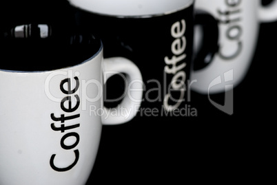 Kaffeetassen schwarz weiss