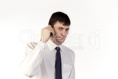 Portrait of a young man with cell phone