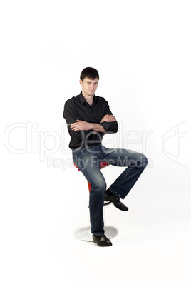 Young man on a chair