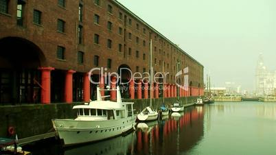 Boats at Albert Dock Liverpool, UK