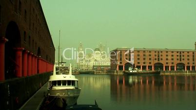 Boats at Albert Dock Liverpool, UK.